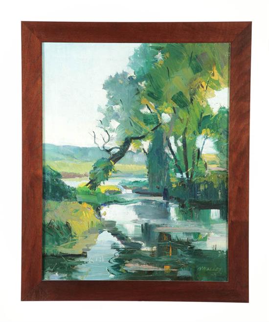 Appraisal: LANDSCAPE SIGNED ''O'MALLEY'' OHIO MID TH CENTURY Oil on canvas