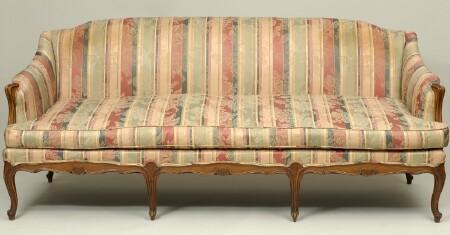 Appraisal: Louis XV-Style Carved Beechwood Canap x in