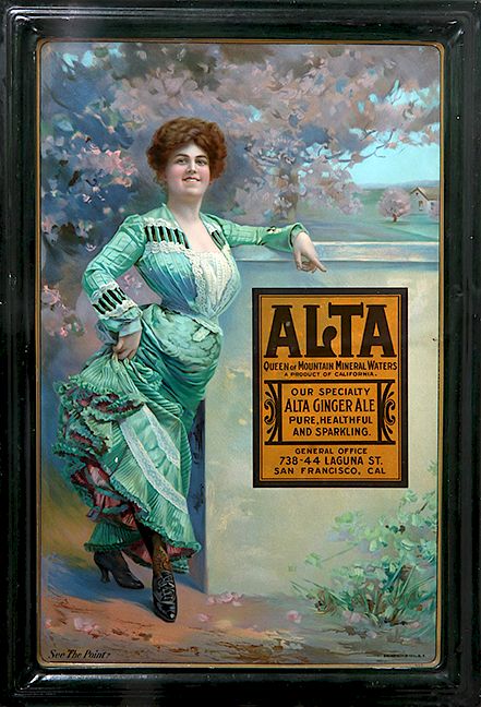 Appraisal: California Alta Advertising Sign Exclusive on Bidsquare A self-framed Alta