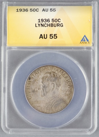 Appraisal: Lynchburg Commemorative CoinANACS certified and graded AU a no problem