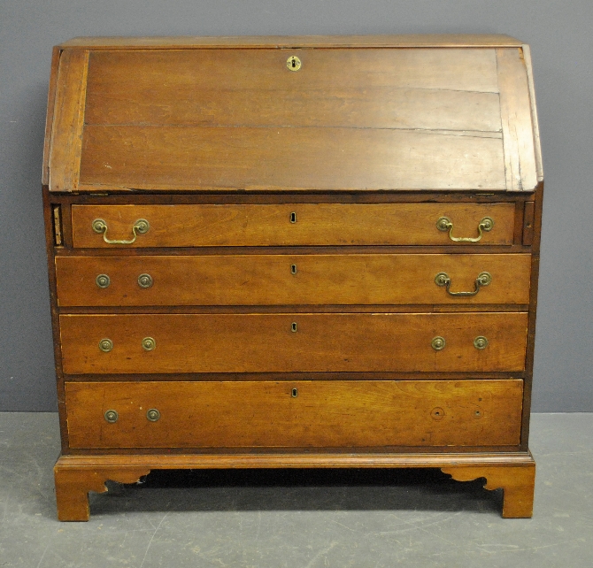 Appraisal: - Chippendale cherry slant front desk c As found h