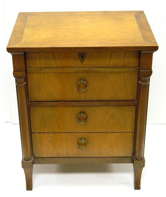 Appraisal: Baker furniture stand Neo-Classical design drop front faux drawer over