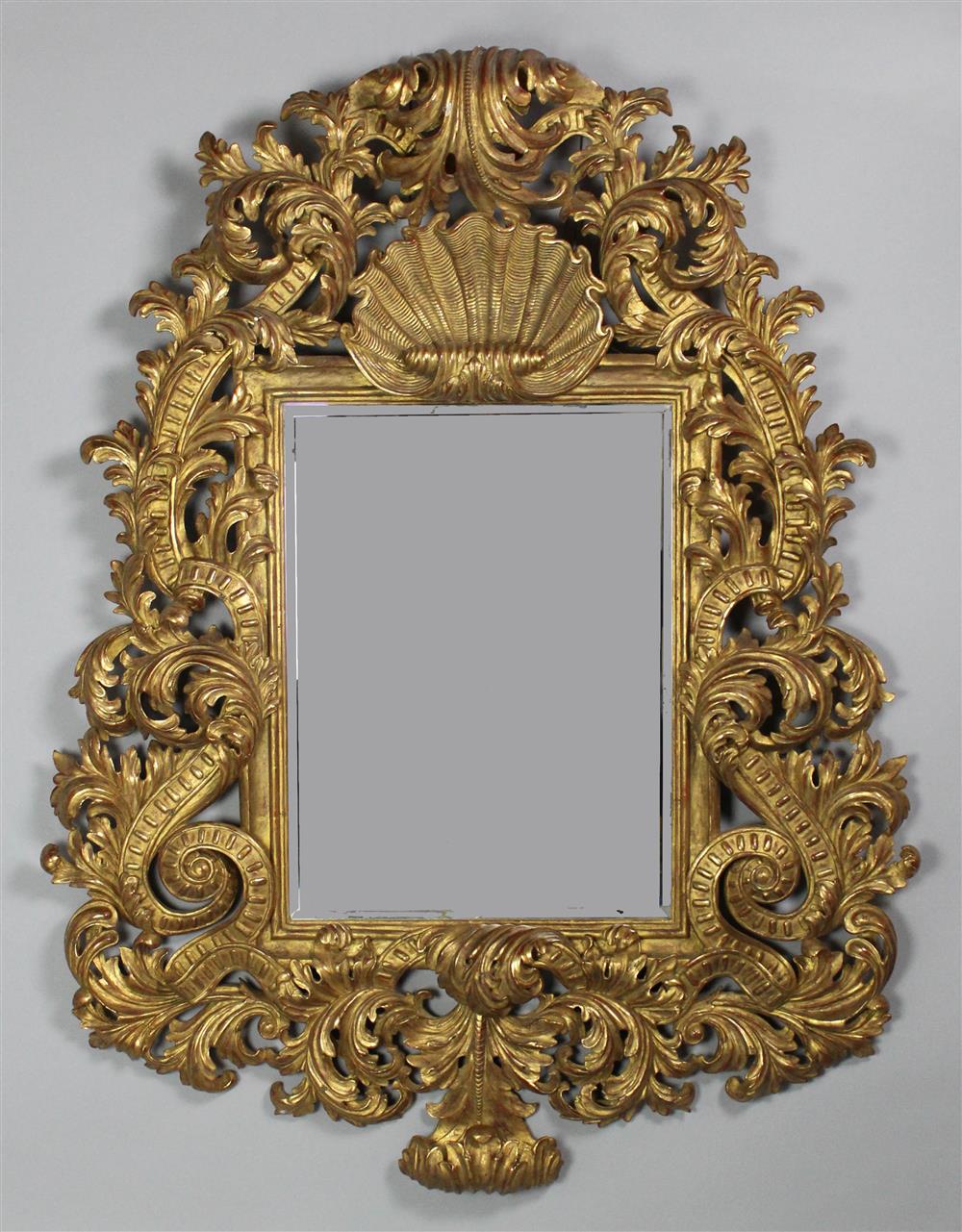 Appraisal: MAGNIFICENT CONTINENTAL BAROQUE STYLE FINELY CARVED GILT MIRROR th Century