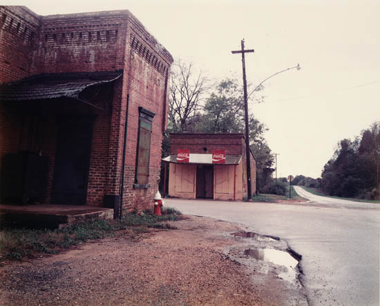 Appraisal: William Christenberry American b The Bar-B-Q Inn in the Rain