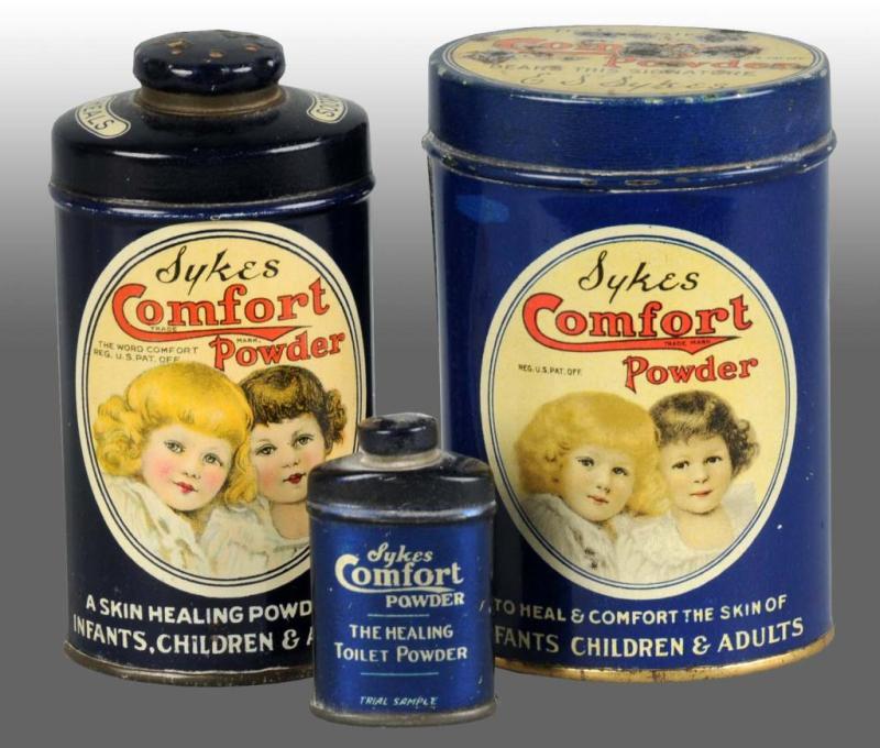 Appraisal: Lot of Sykes Comfort Powder Tins Description Includes one sample