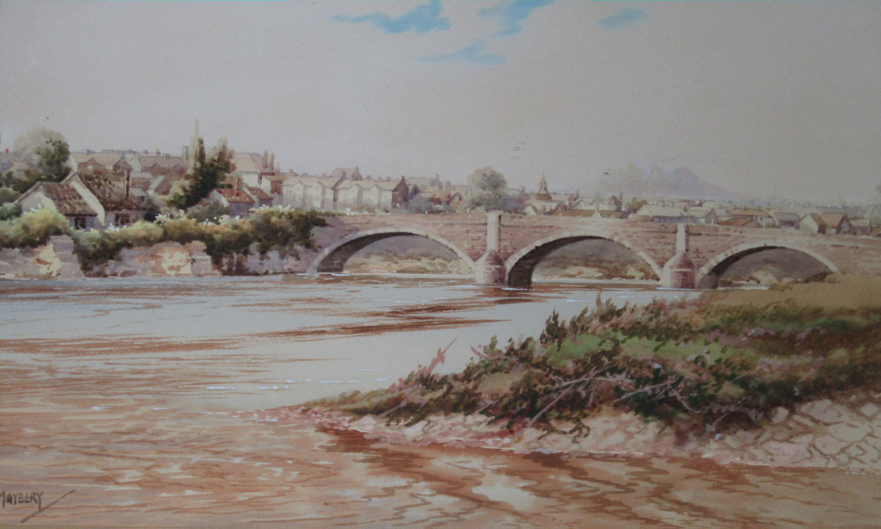 Appraisal: Edgar James Maybery Caerleon Bridge Newport Monmouthshire watercolour signed cm