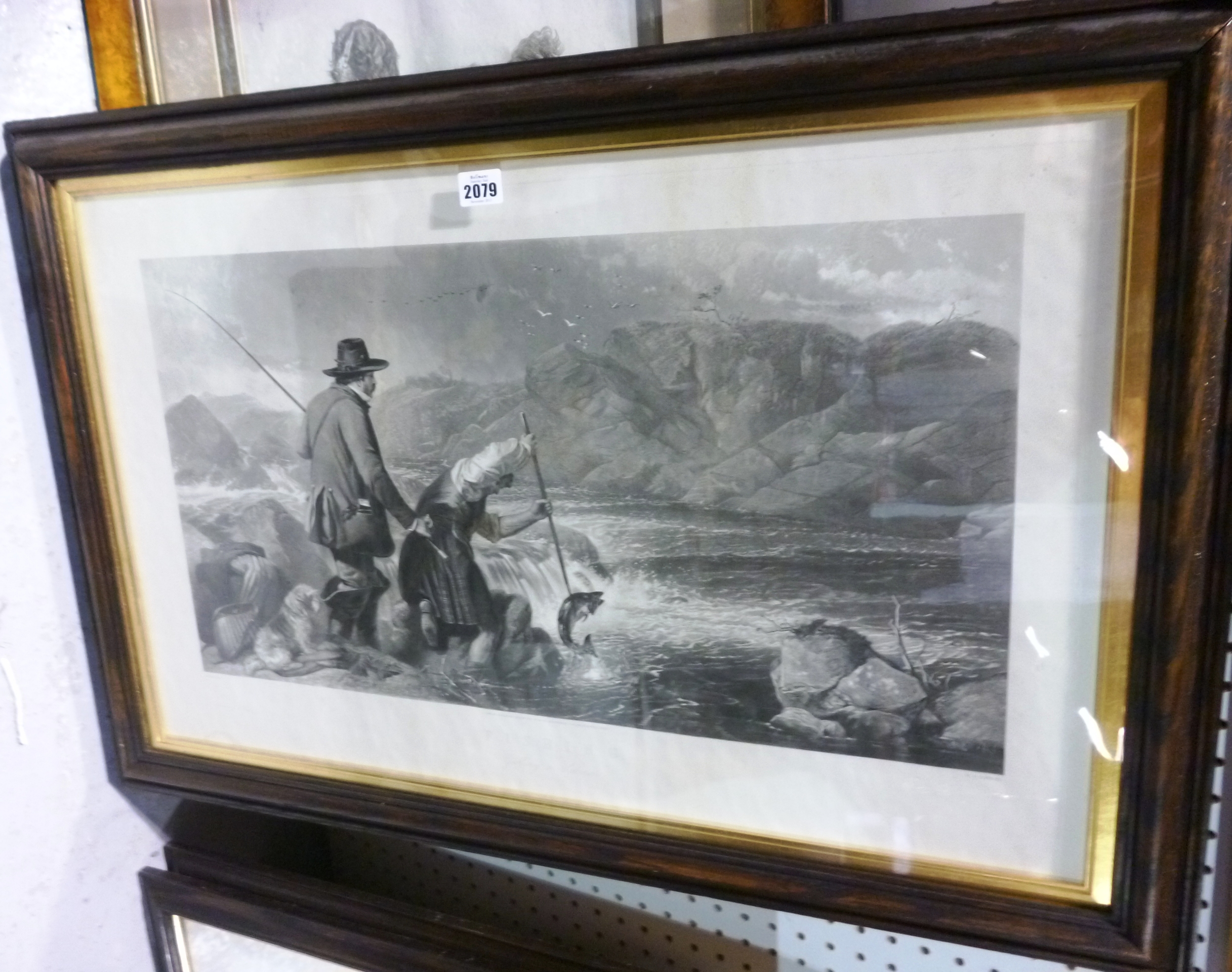 Appraisal: After Richard Ansdell Fishing Deer Stalking a pair of engravings