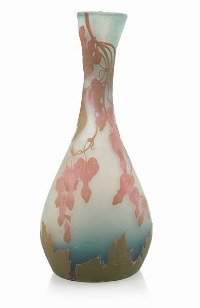 Appraisal: A Gall cameo glass vase - signed in cameo Gall