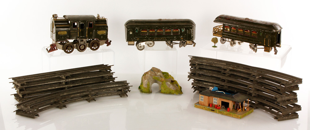 Appraisal: A - Antique Train Set Antique train set including engine