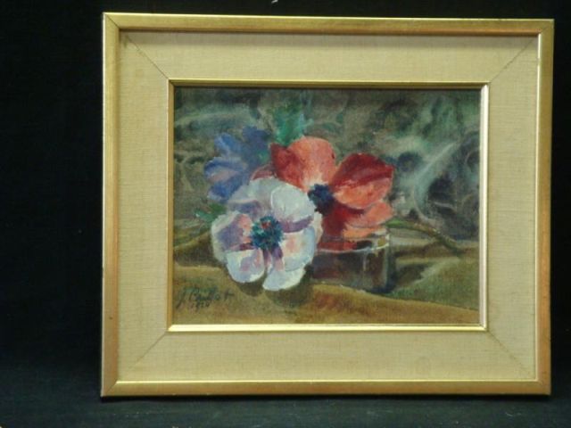 Appraisal: CAILLOT J Watercolor Floral Still Life signed and dated lower