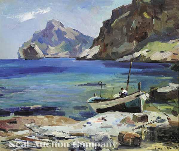 Appraisal: Franz Arthur Bischoff American California - Rocky Shore oil on