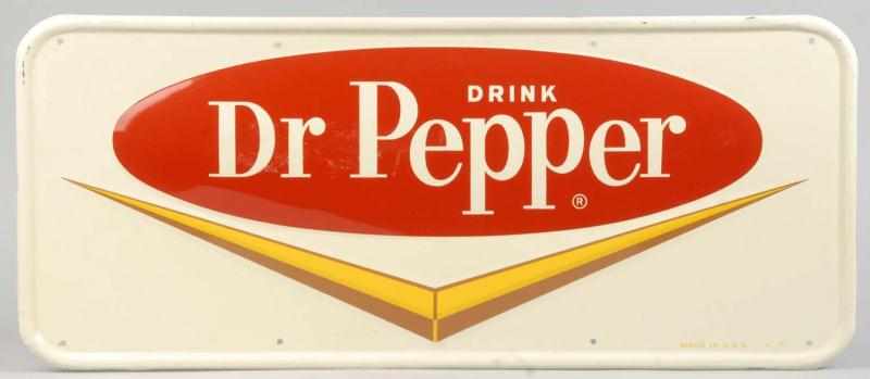 Appraisal: Embossed Tin Dr Pepper Sign Description s Only a few