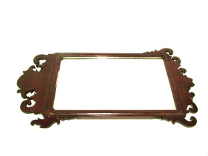 Appraisal: A George I style walnut framed wall mirror with fret