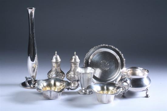 Appraisal: SEVEN PIECES AMERICAN STERLING SILVER HOLLOWWARE Including a Wallace cup