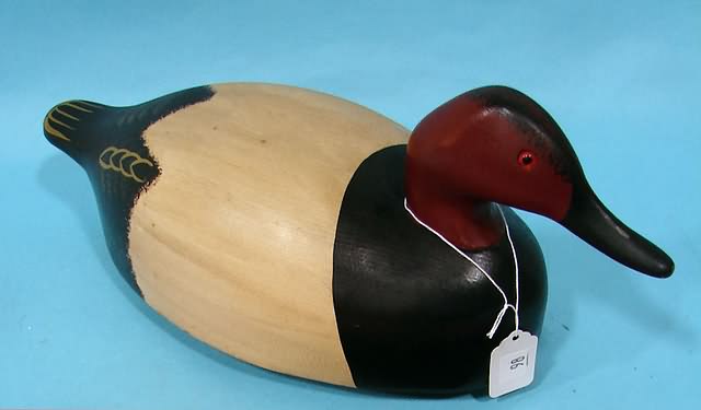 Appraisal: Canvasback decorative decoy from Wildfowler Babylon N Y made for