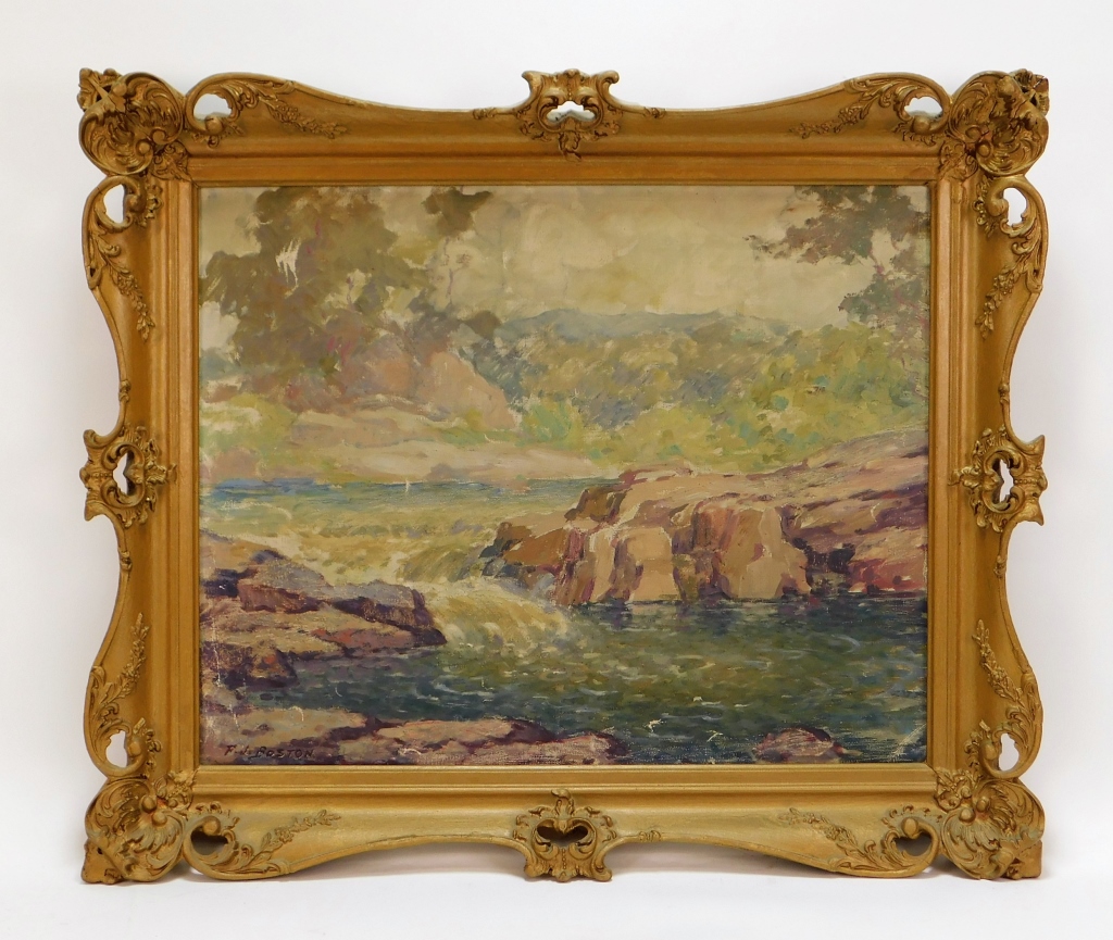 Appraisal: FREDERICK BOSTON IMPRESSIONIST LANDSCAPE PAINTING New York Connecticut - Depicts