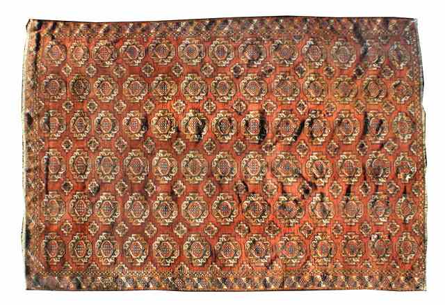 Appraisal: A SARYK MAIN CARPET early th Century six rows of