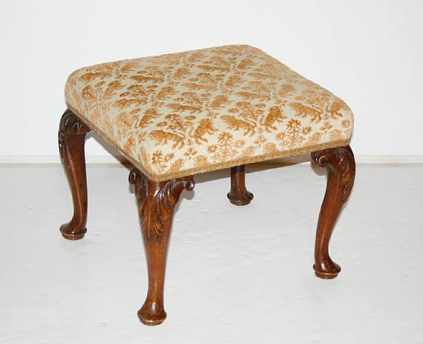 Appraisal: A George II mahogany stool height in width in