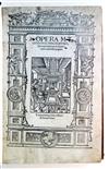 Appraisal: CICERO MARCUS TULLIUS Opera philosophica Title with within woodcut historiated