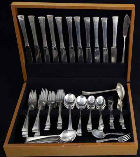 Appraisal: INTERNATIONAL FLATWARE SERVICE ''SERENITY'' including dinner knives dinner forks soup