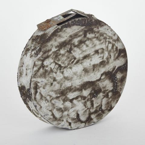 Appraisal: Judith Graham O C A URN raku and metal height