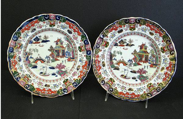 Appraisal: A set of twelve Mason's ironstone plates second quarter th