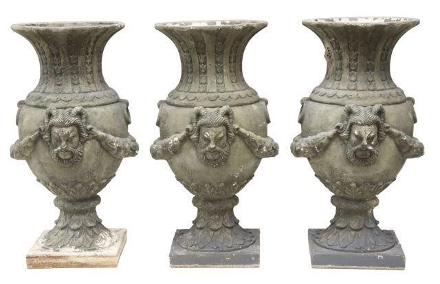 Appraisal: lot of Large cast resin garden planters th c in