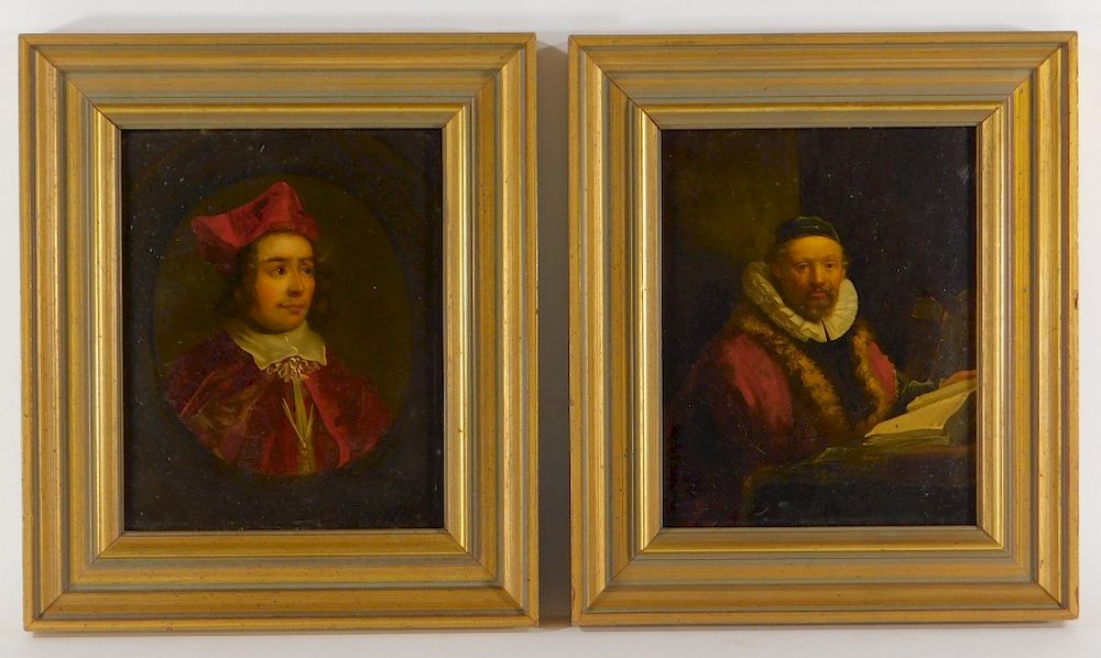 Appraisal: PR C Dutch Baroque Portrait Paintings on Copper Holland th