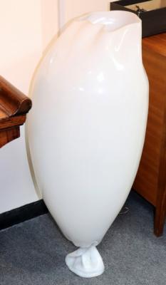 Appraisal: A white composition floor lamp cm high