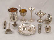 Appraisal: A mixed lot of miniature silver items mostly German standard