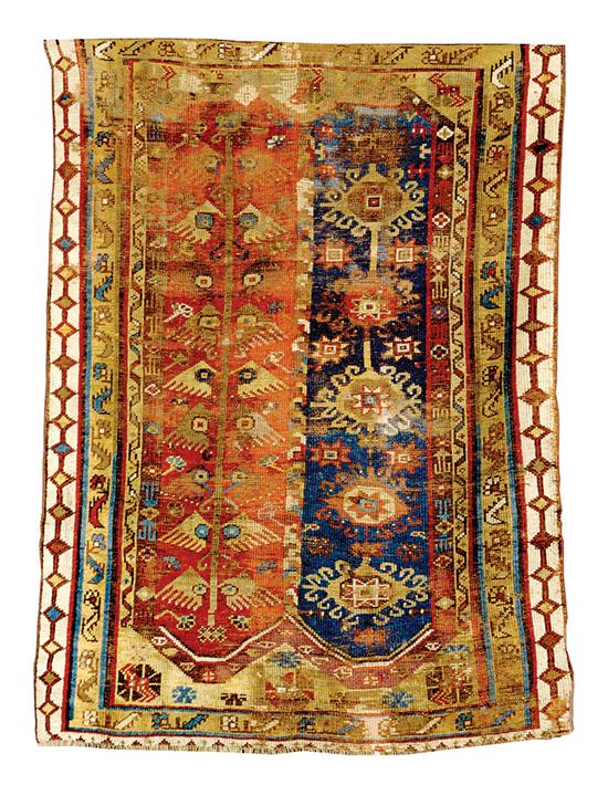 Appraisal: Kazak carpet circa - ' x ' Condition At least