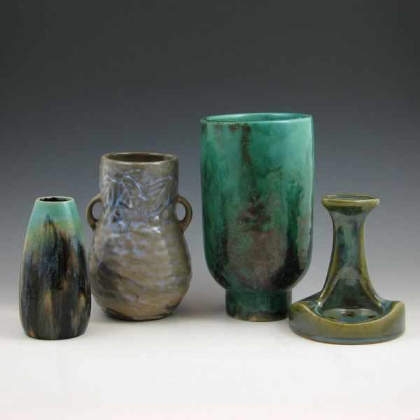 Appraisal: Grouping of four pieces of glaze effect and studio pottery