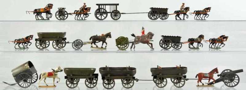 Appraisal: Large Lot of Diecast Horse Caisson Sets Description Some are