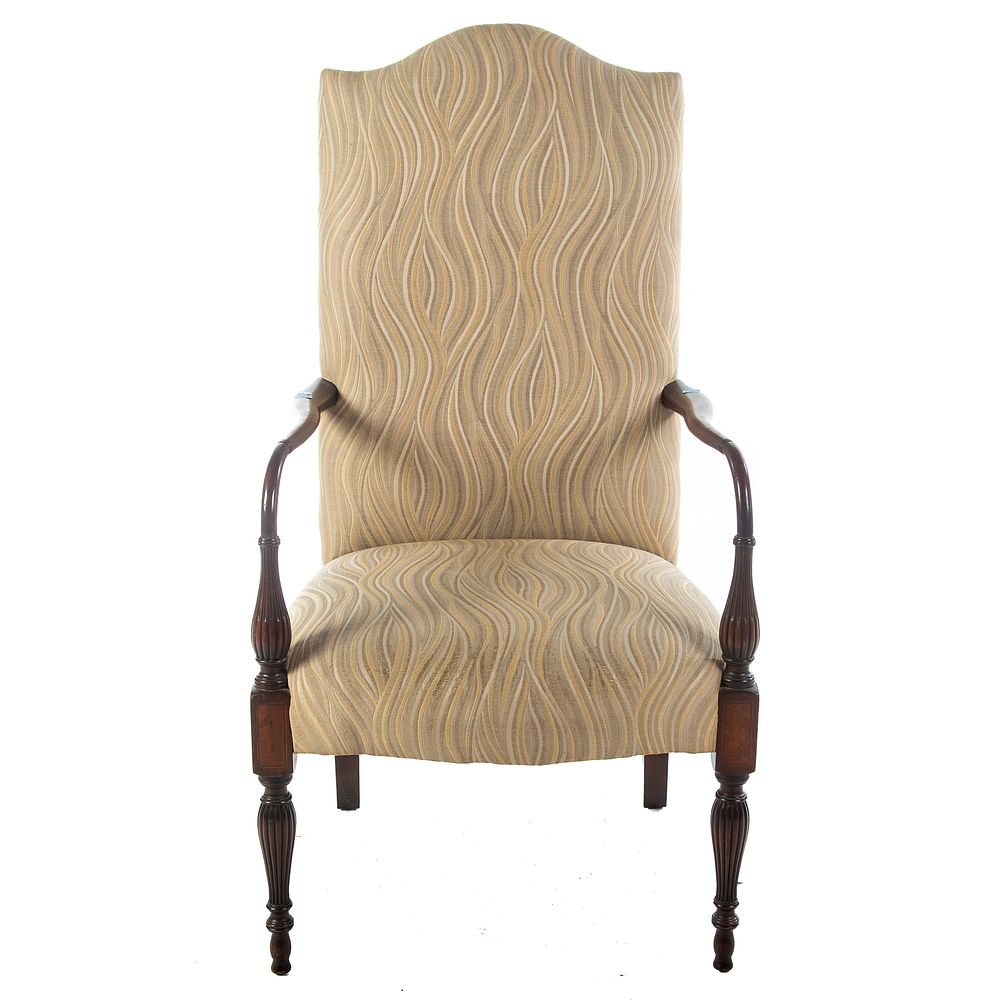 Appraisal: Federal Style Mahogany Lolling Chair Sheraton style lolling chair with