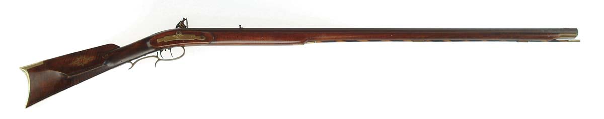 Appraisal: MODERN MADE LEFT HAND FLINTLOCK KENTUCKY RIFLE Cal Unusual left