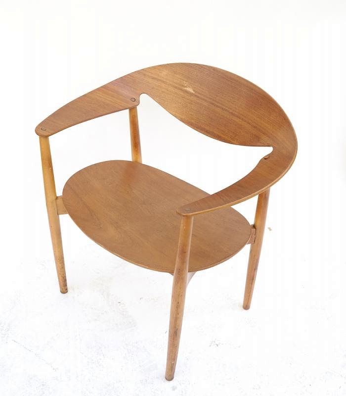 Appraisal: Modern Teak Armchair Modern teak armchair H x W x