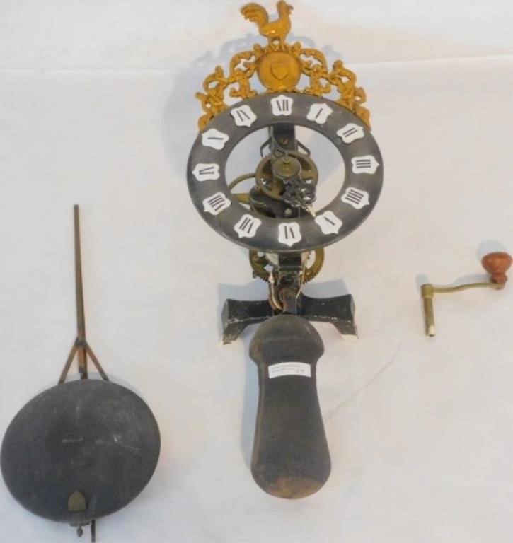 Appraisal: LATE TH EARLY TH CENTURY WAG ON THE WALLclock probably