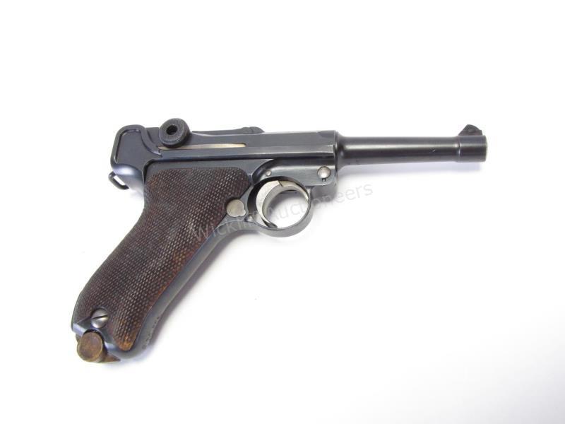 Appraisal: DWM Luger Pistol-Round barrel Chambered in mm Blued semi auto