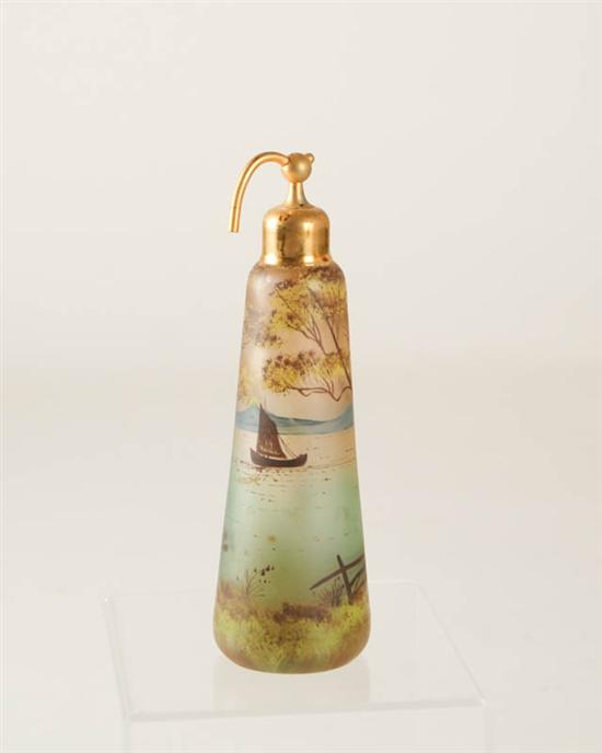 Appraisal: An A Ducobu Enameled Glass Perfume having an enameled landscape