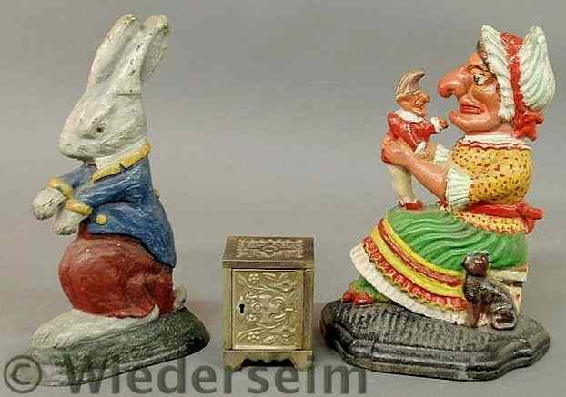 Appraisal: Two door stops Punch Judy and a rabbit x each