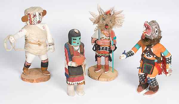 Appraisal: Hopi Katsinas lot of includes an Owl Katsina by Clara