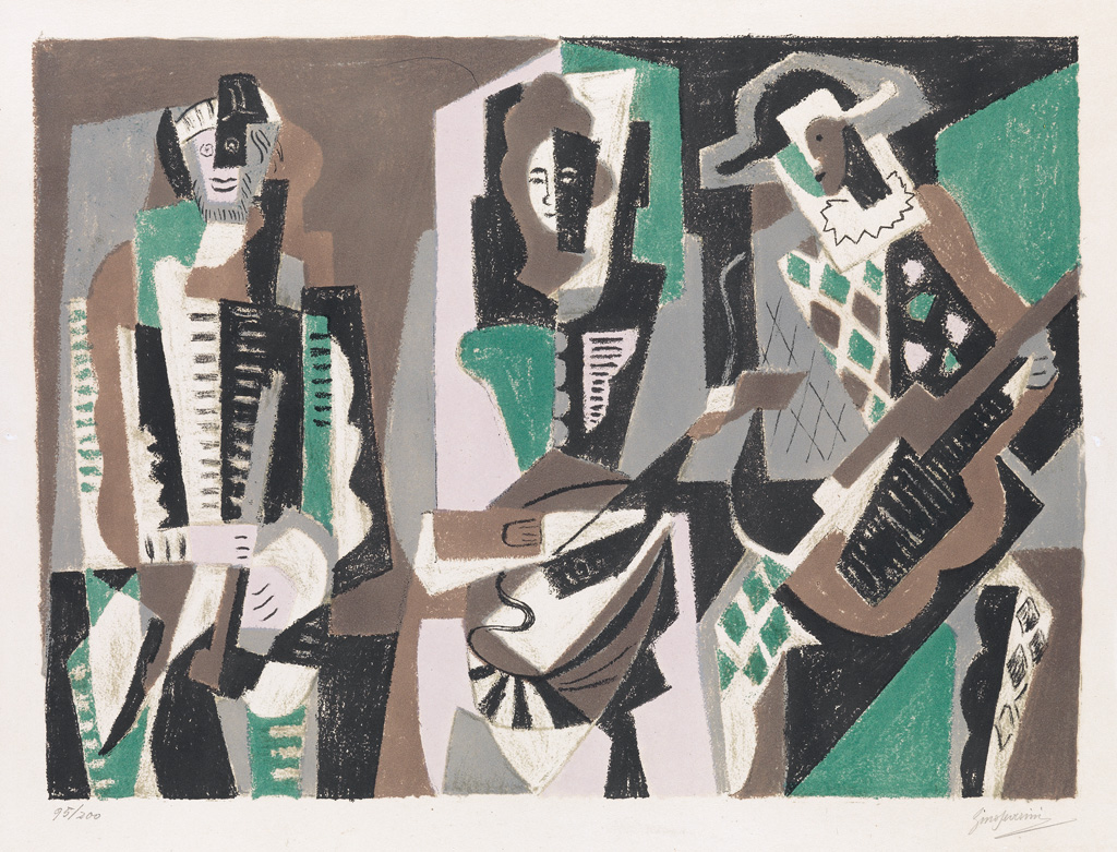 Appraisal: GINO SEVERINI Concert Color lithograph x mm x inches full