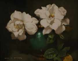 Appraisal: Alan Baker - Gardenias oil on board signed 'Alan D