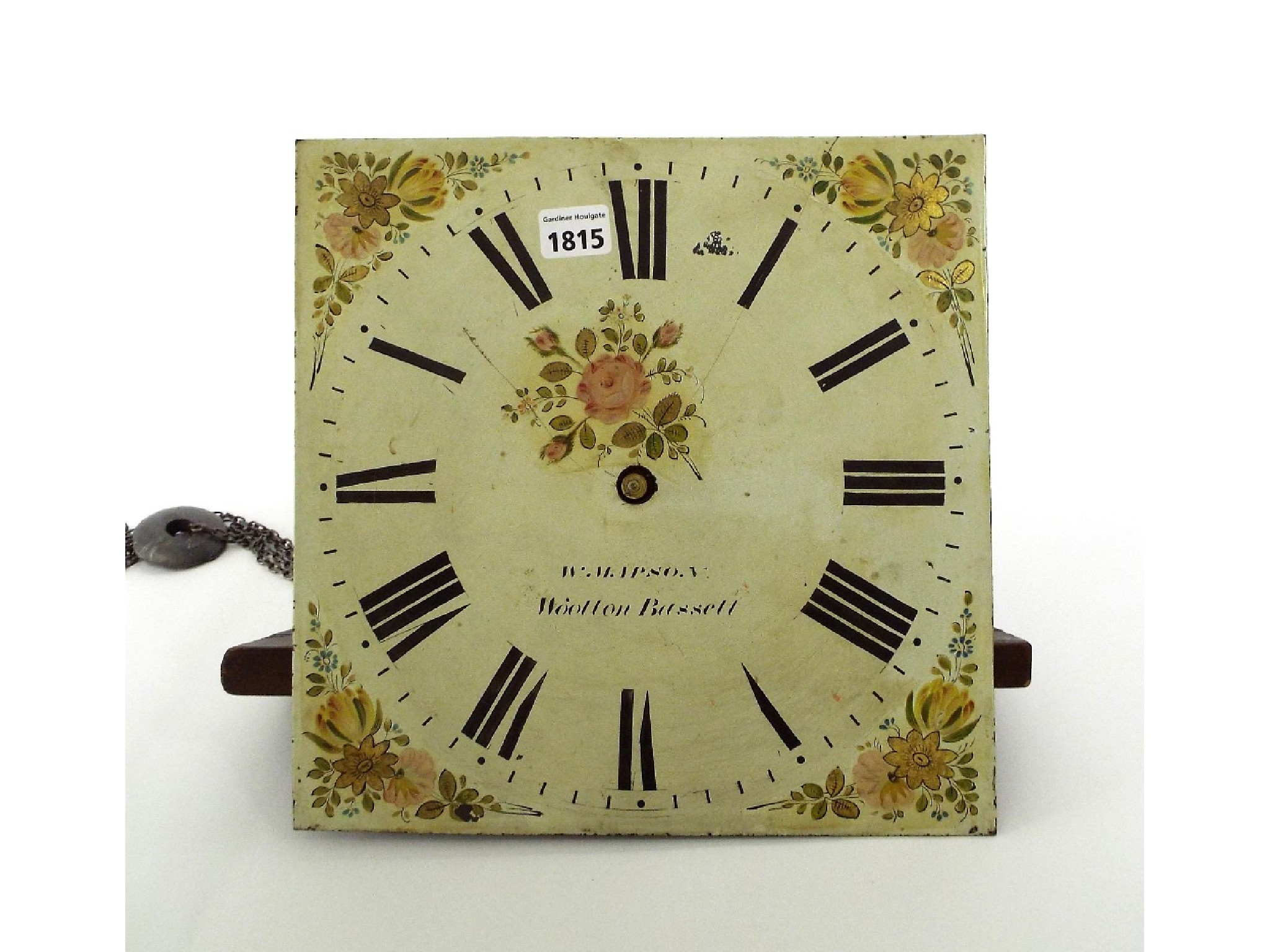 Appraisal: Thirty hour longcase clock movement the painted square dial indistinctly