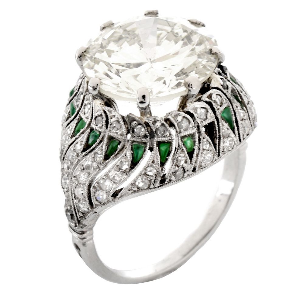 Appraisal: EGL Art Deco ct Diamond Ring EGL Certified Art Deco