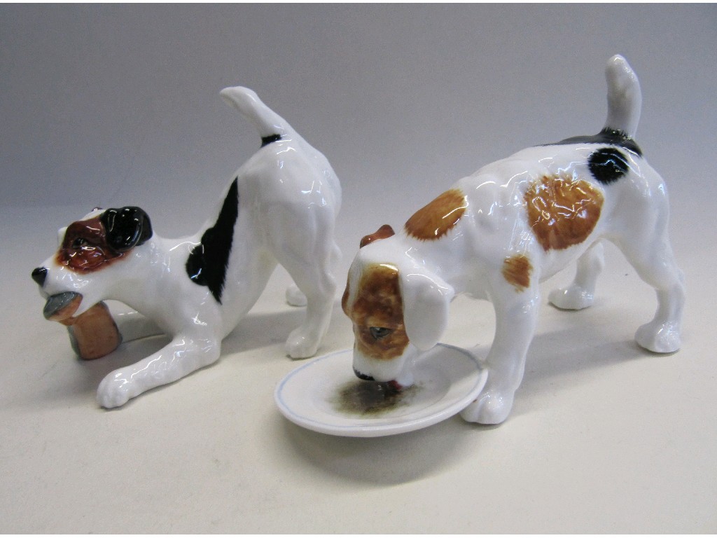 Appraisal: Two Royal Doulton figures of dogs one chewing a slipper