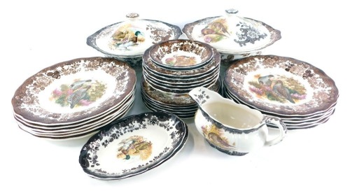 Appraisal: A Royal Worcester Palissy Game Series pattern pottery part dinner