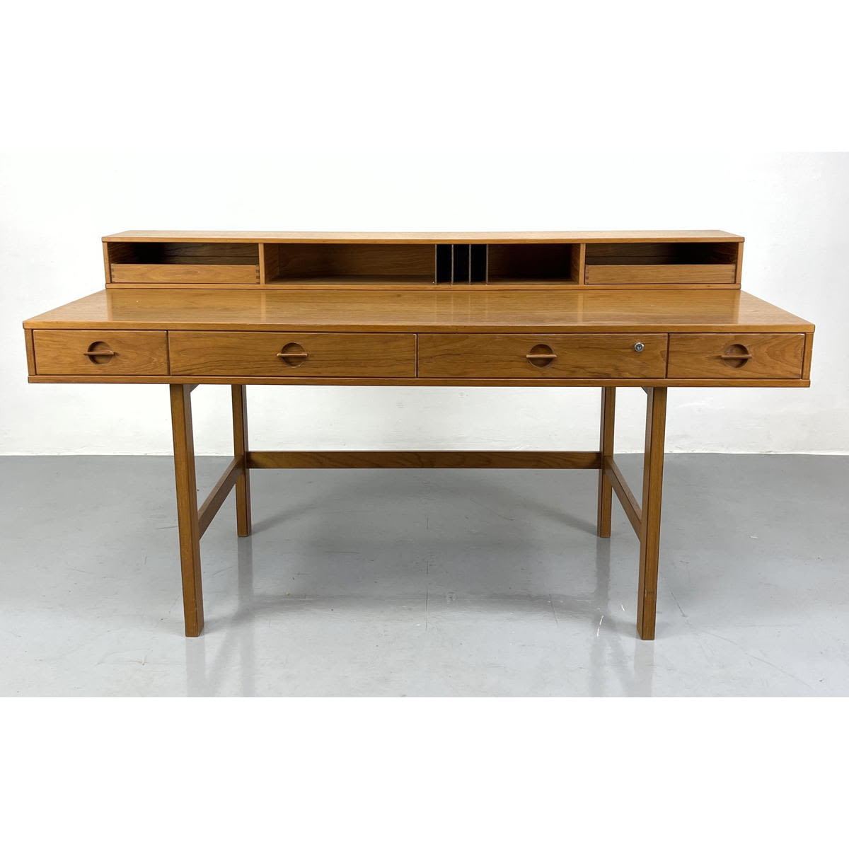 Appraisal: PETER LOVIG for DANSK Danish Teak Modern Desk Rear cubby