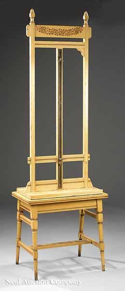 Appraisal: An American Aesthetic Paint-Decorated Easel late th c probably Herter