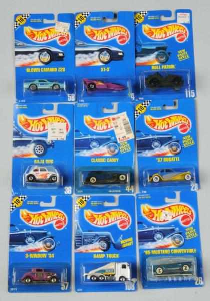 Appraisal: Lot of Mattel Hot Wheels Blue Card Vehicles Description Includes